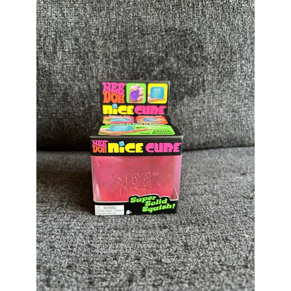 NEW Nee Doh  Nice Cube Super Solid Squish Toy Pink NEW